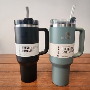 Stanley 40oz Quencher H 2.0 Tumbler "Black 2.0" & "Shale" Set New